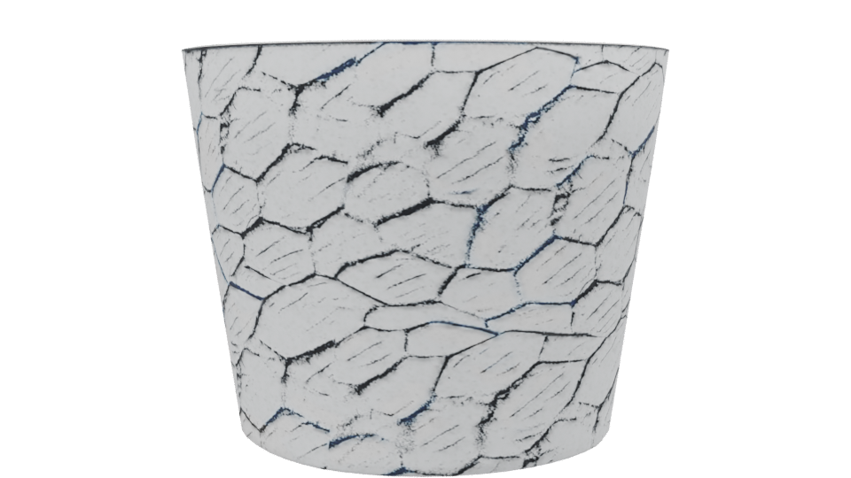 Stylish Textured Ceramic Pot 3D Model - Professional 3D Model Render 2