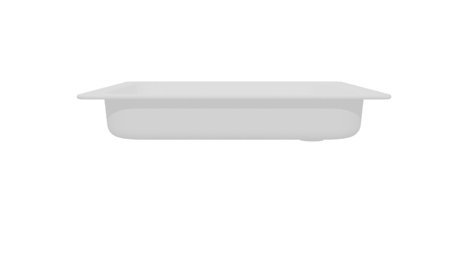 Square Enamel Bath Sink 3D - Professional 3D Model Render 5