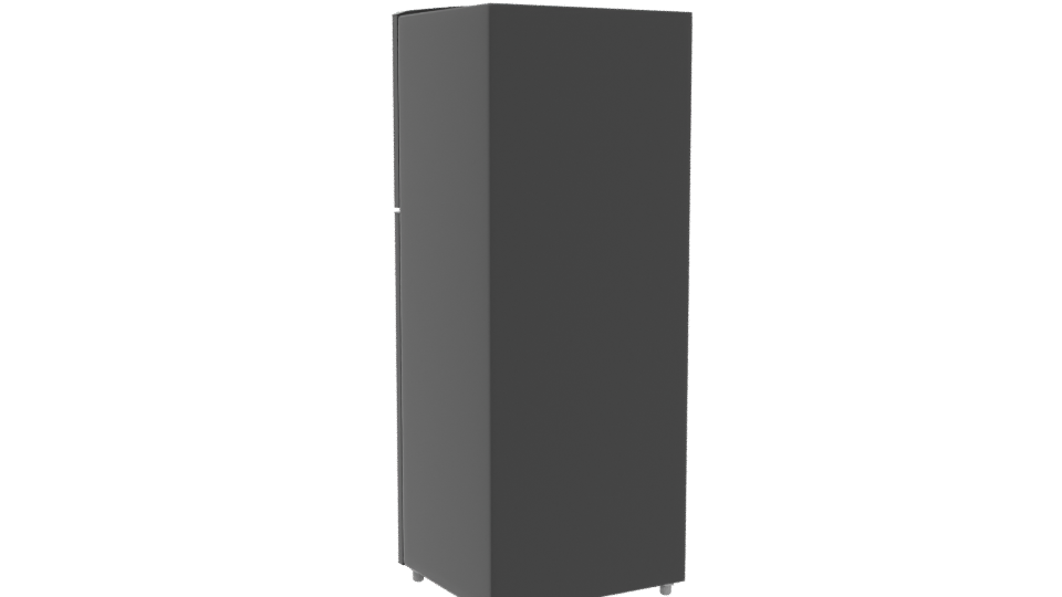 Sleek Black Refrigerator 3D Model - Professional 3D Model Render 4