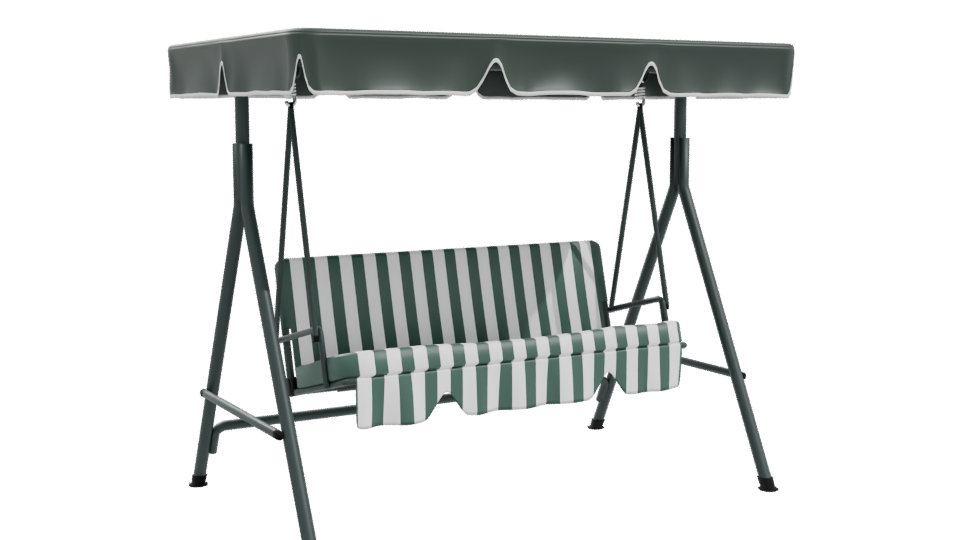 Stylish Outdoor Swing Bench 3D Model - Professional 3D Model Render 10