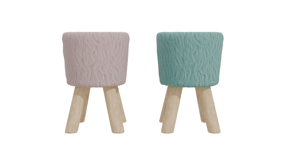 Stylized Colorful Stool 3D Model - Professional 3D Model Render 11