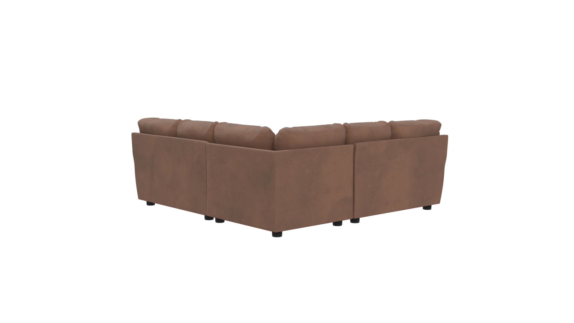 Luxe Brown Fabric Sofa 3D - Professional 3D Model Render 5