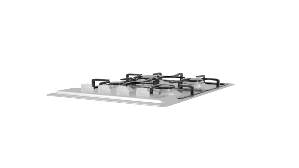 Stylish Gas Cooktop 3D Model - Professional 3D Model Render 3