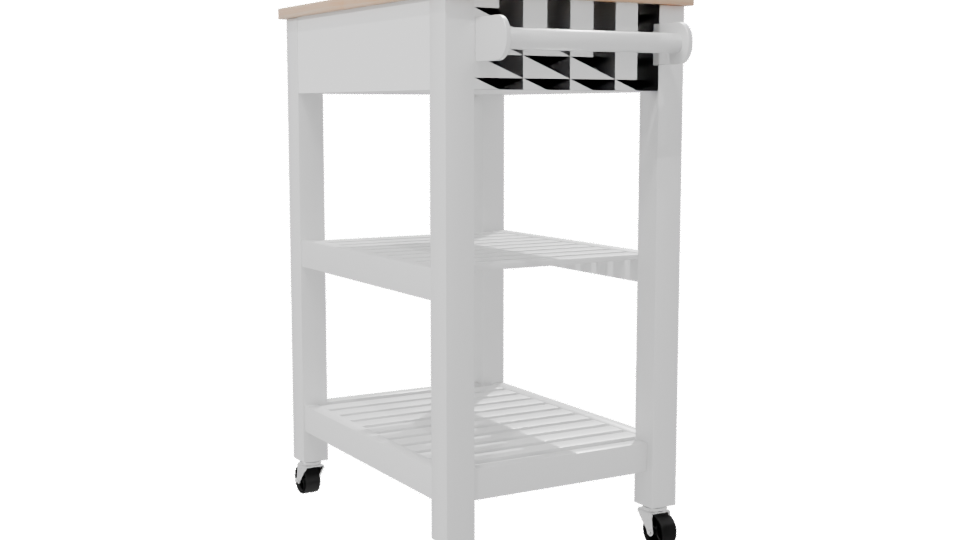 Stylish Kitchen Cart 3D Model - Professional 3D Model Render 7