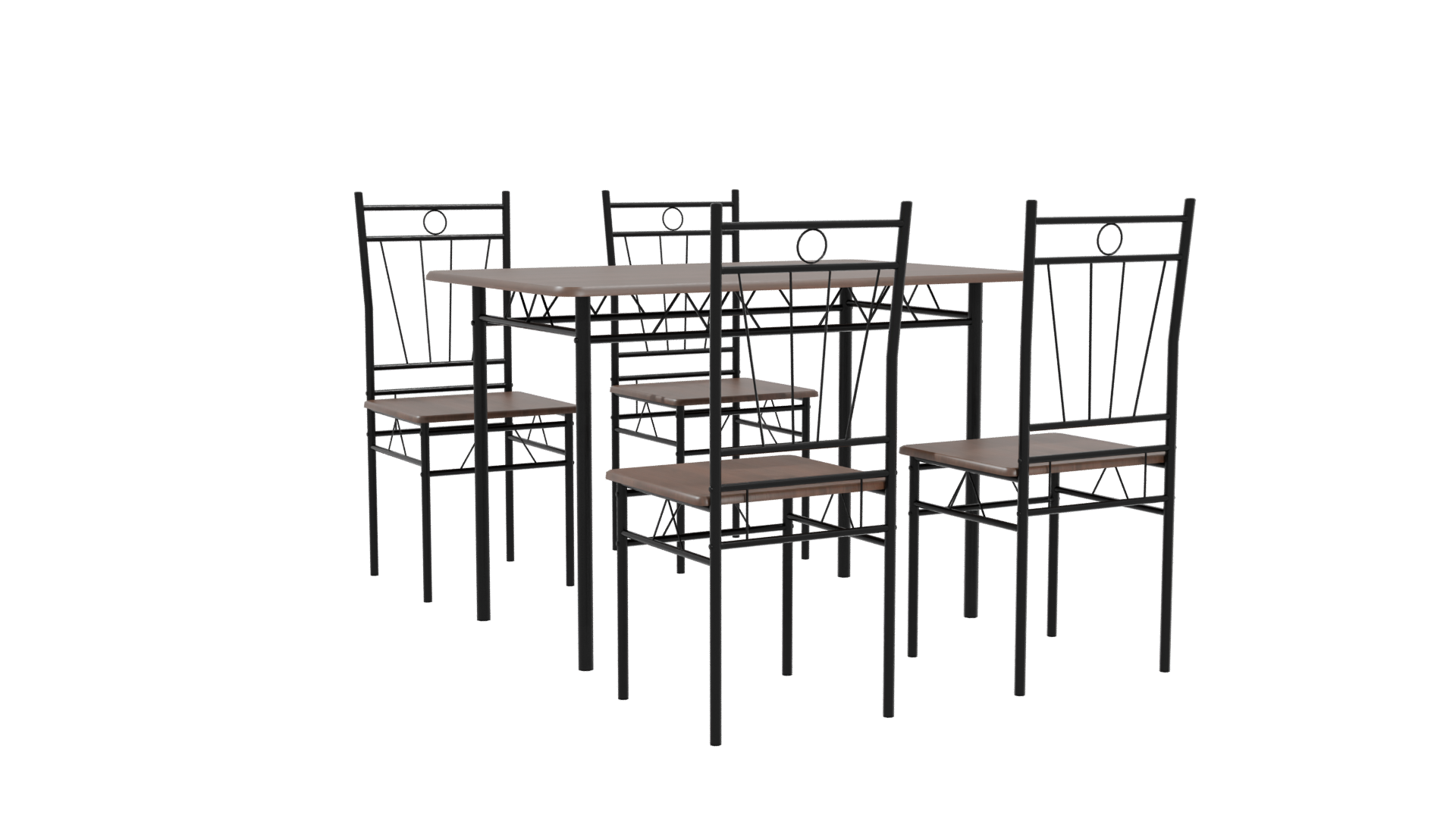 Modern Dining Table Set 3D - Professional 3D Model Render 4