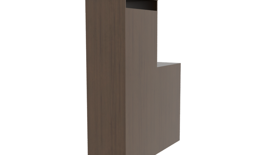 Elegant Wooden Storage Cabinet 3D Model - Professional 3D Model Render 3