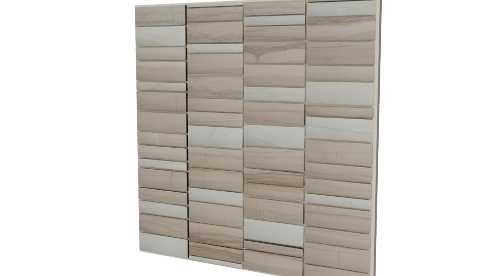 Elegant Decorative Wall Tiles 3D - Professional 3D Model Render 12