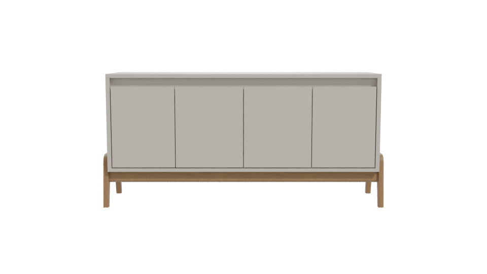 Modern 4-Door Buffet Cabinet 3D - Professional 3D Model Render 11