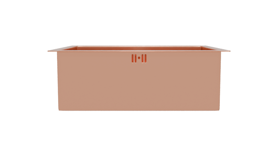 Stylish Rectangular Copper Basin 3D - Professional 3D Model Render 5