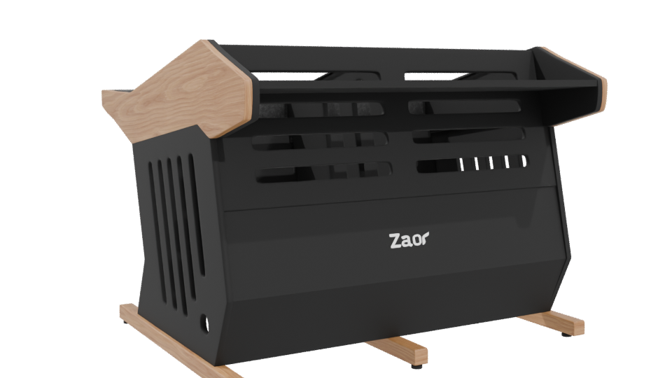 Modern Outdoor Fire Pit 3D - Professional 3D Model Render 4