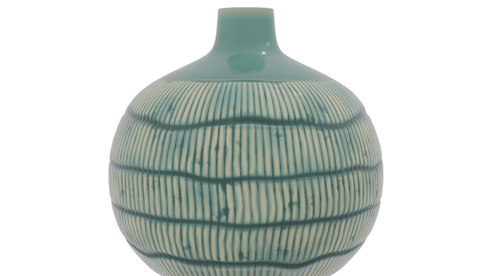 Stylish Ceramic Decorative Vase 3D - Professional 3D Model Render 2