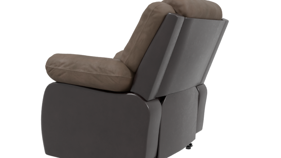 Stylish Reclining Fabric Armchair 3D Model - Professional 3D Model Render 3
