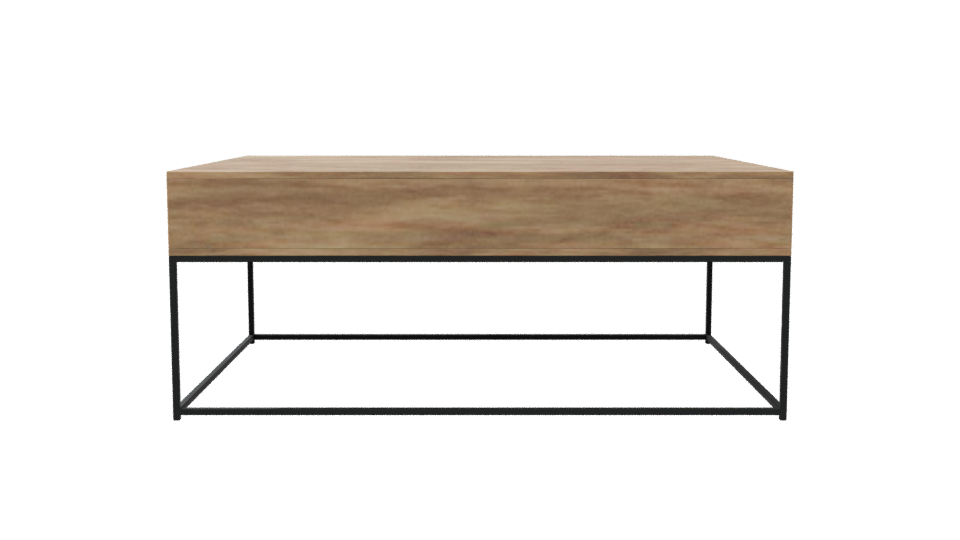 Stylish Wooden Coffee Table Model - Professional 3D Model Render 5