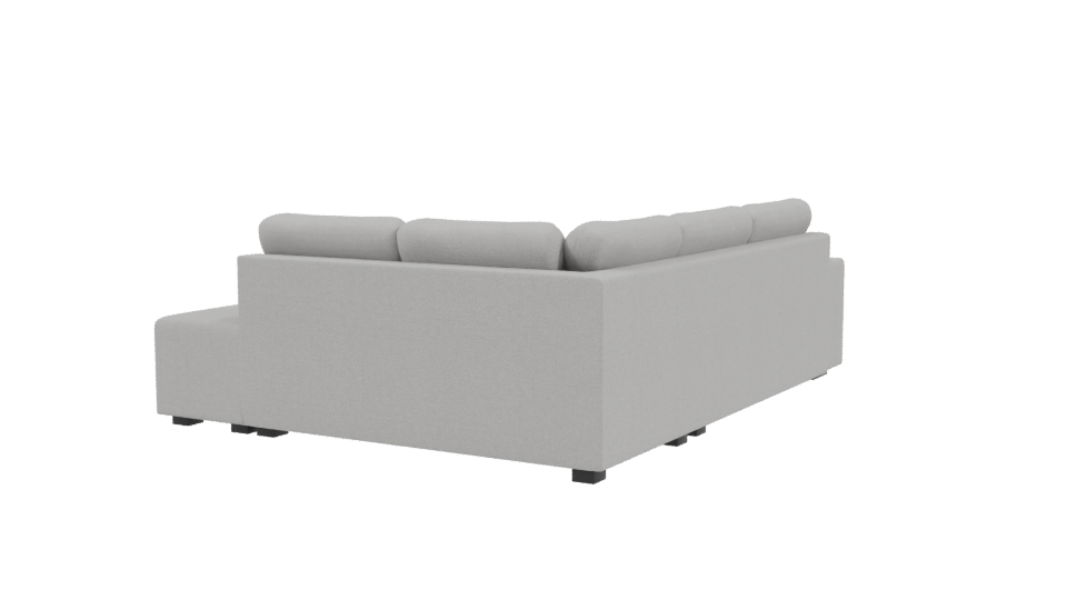 Stylish L-Shaped Sofa Model - Professional 3D Model Render 3