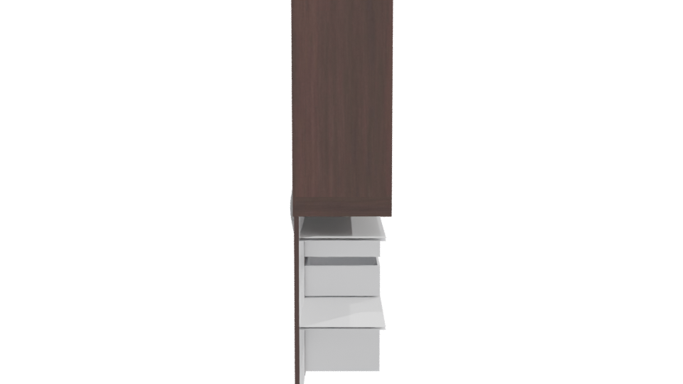 Modern Wooden Storage Cabinet 3D - Professional 3D Model Render 2