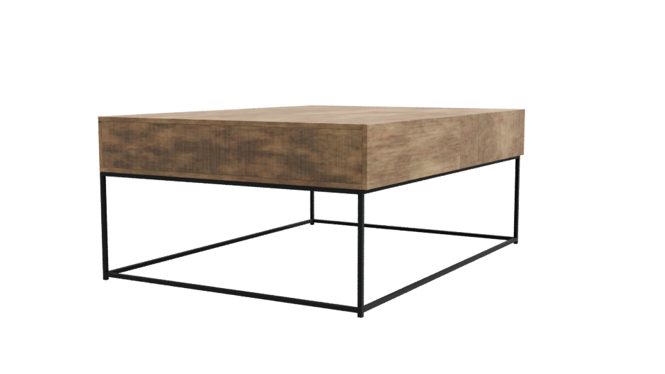 Stylish Wooden Coffee Table Model - Professional 3D Model Render 9