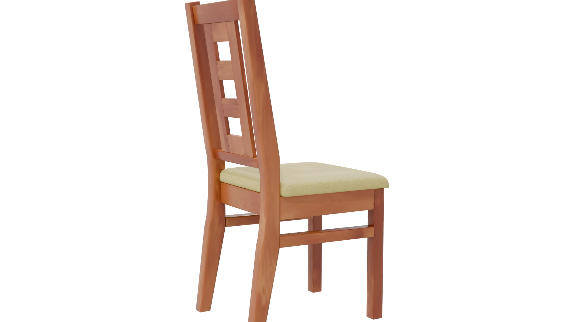 Stylish Wooden Dining Chair 3D Model - Professional 3D Model Render 7