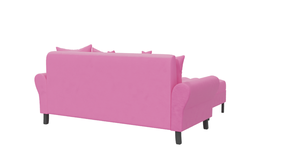 Vibrant Modern L-Shaped Sofa 3D Model - Professional 3D Model Render 6