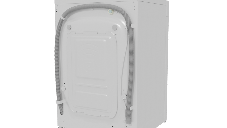 Modern Front-Loading Washing Machine 3D Model - Professional 3D Model Render 6