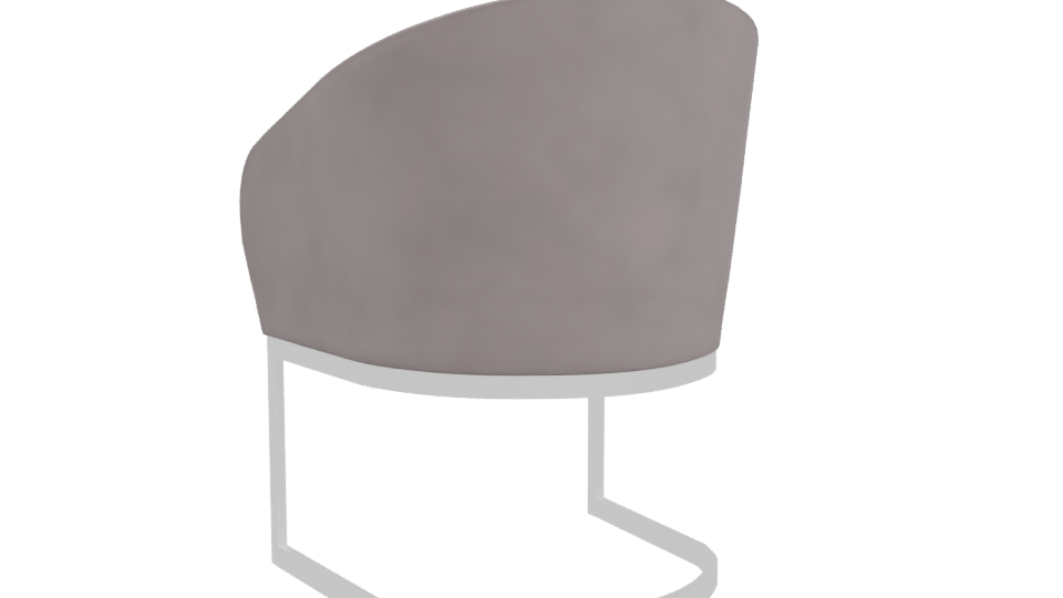 Minimalist Fabric Accent Chair 3D - Professional 3D Model Render 4