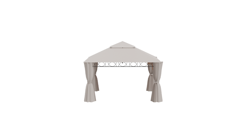 Stylish Outdoor Gazebo Model 3D - Professional 3D Model Render 11