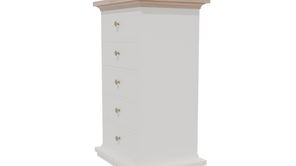 Stylish White Modern Storage Cabinet 3D Model - Professional 3D Model Render 13