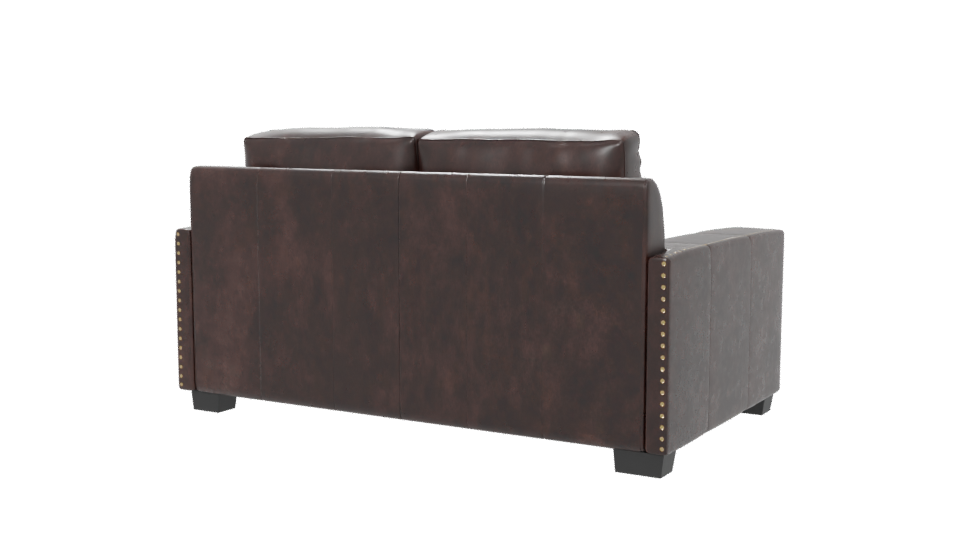 Elegant Brown Leather Sofa Model - Professional 3D Model Render 6