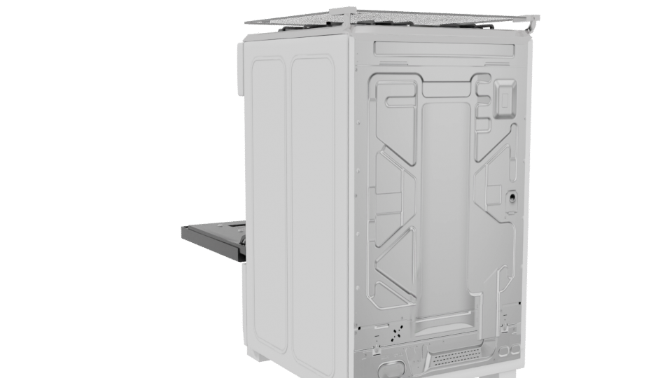 Stylish Kitchen Gas Stove Model - Professional 3D Model Render 4