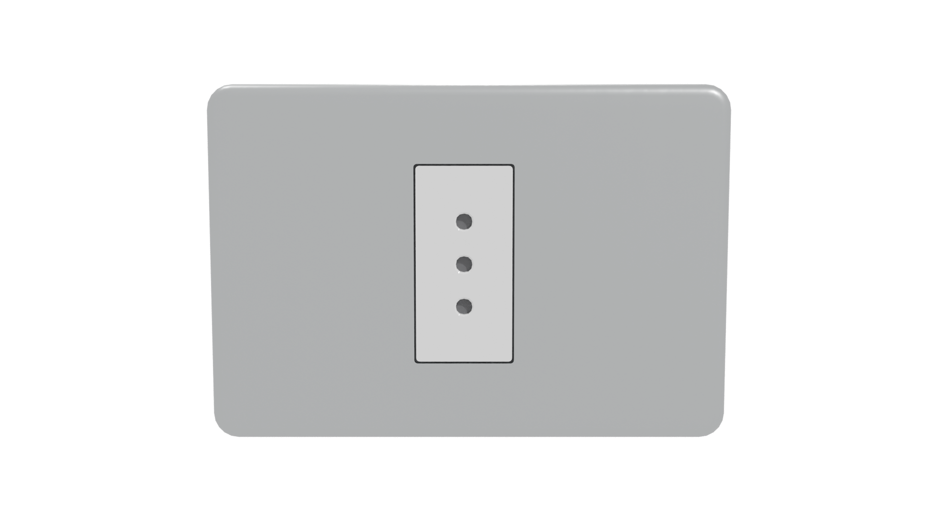 Sleek Metallic Switch Plate 3D Model - Professional 3D Model Render 11