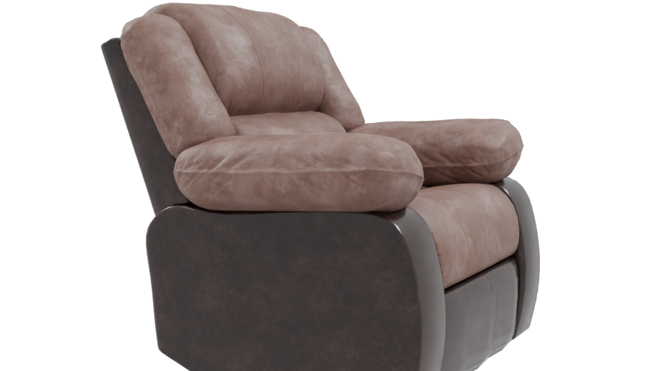 Stylish Reclining Armchair Model - Professional 3D Model Render 9
