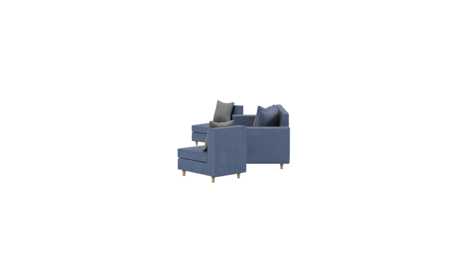 Living Room Sofa Set 3D - Professional 3D Model Render 2
