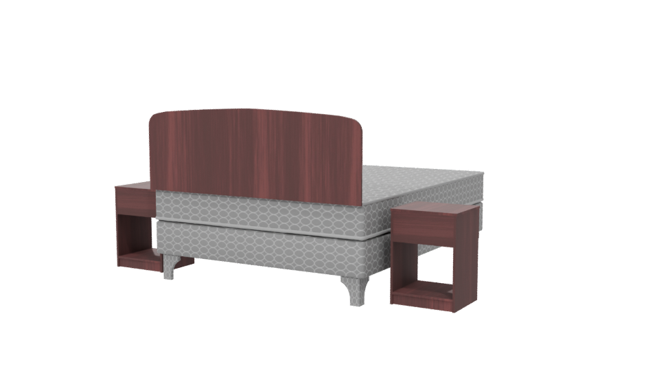 Stylish Bedroom Bed 3D Model - Professional 3D Model Render 6
