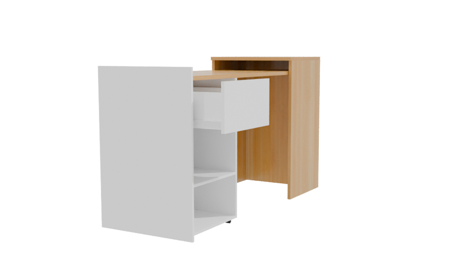 Modern Desk 3D Model - Professional 3D Model Render 9