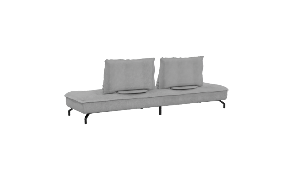 Gray Upholstered Sofa Bed 3D - Professional 3D Model Render 4