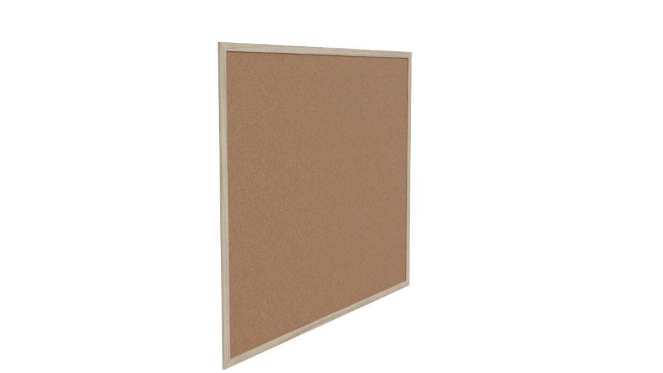 Cork Bulletin Board 3D Model - Professional 3D Model Render 9