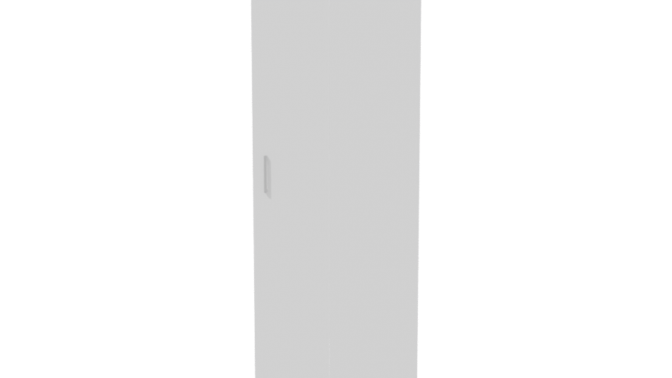 Minimalist White Storage Cabinet 3D - Professional 3D Model Render 2