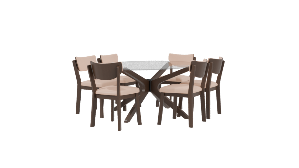 Elegant Modern Dining Set 3D Model - Professional 3D Model Render 3
