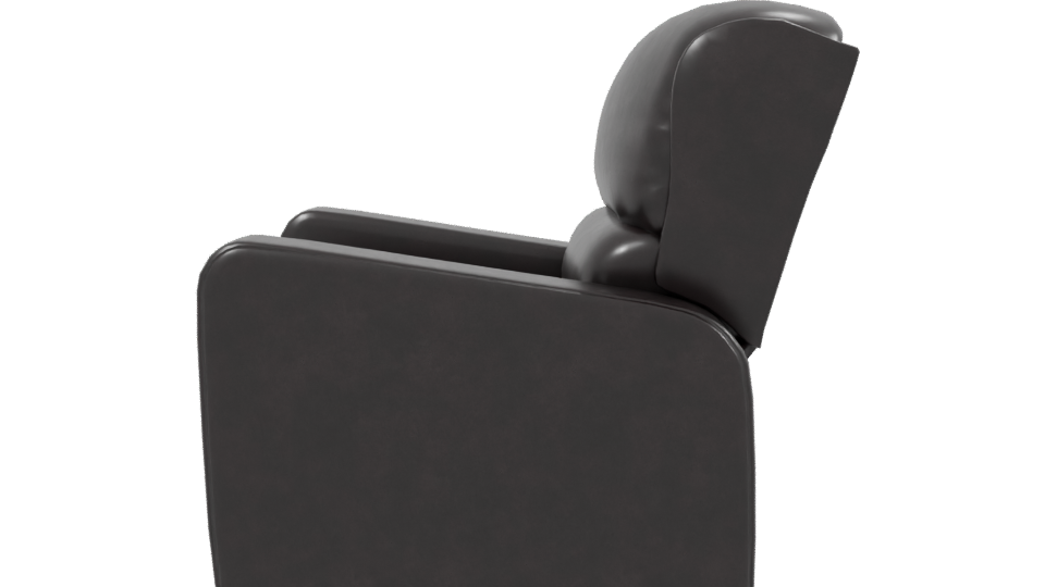 Stylish Black Leather Armchair 3D - Professional 3D Model Render 2