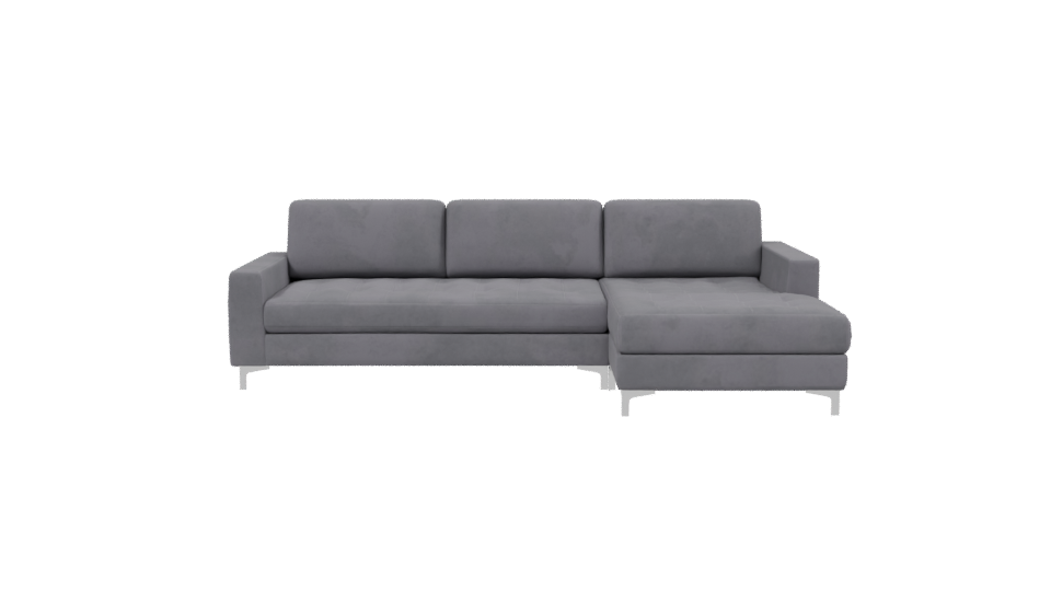 Contemporary Fabric Sectional Sofa 3D Model - Professional 3D Model Render 2