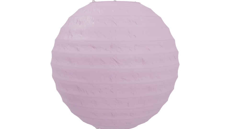 Stylish Pink Paper Lantern Model - Professional 3D Model Render 4