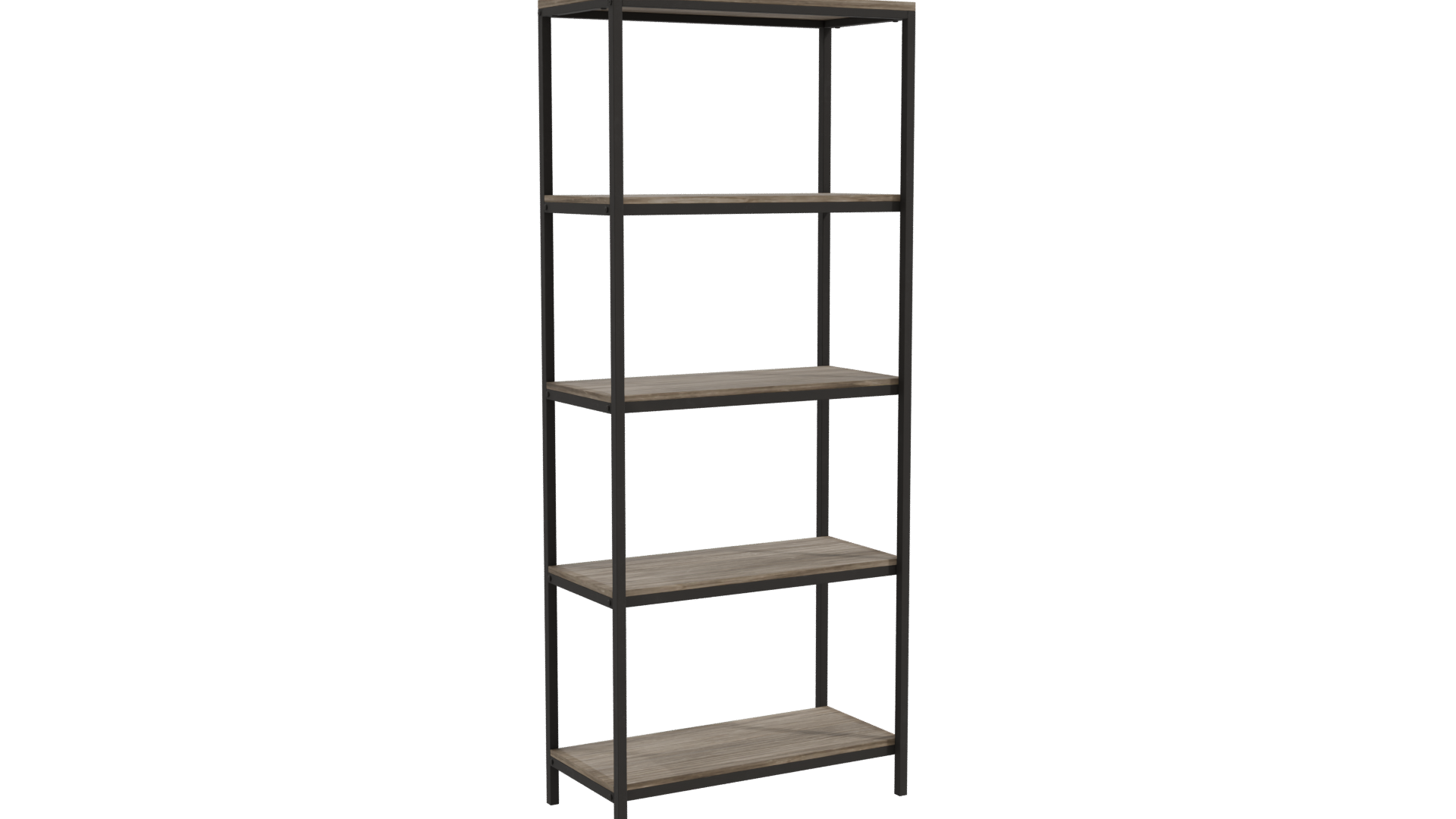High Wooden Shelf Unit 3D - Professional 3D Model Render 10