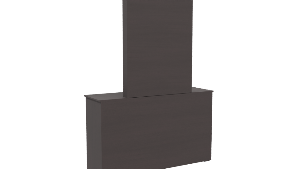 Elegant Wooden Dresser with Mirror - Professional 3D Model Render 4