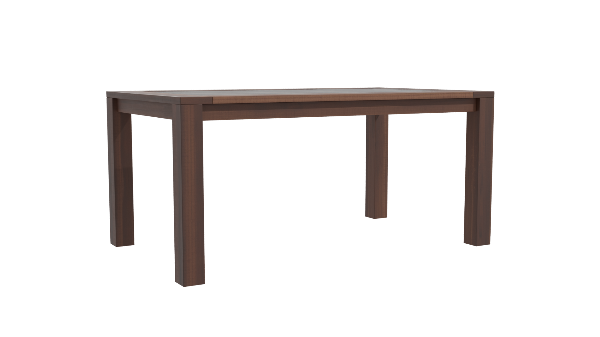 Elegant Glass-Top Wooden Table - Professional 3D Model Render 10