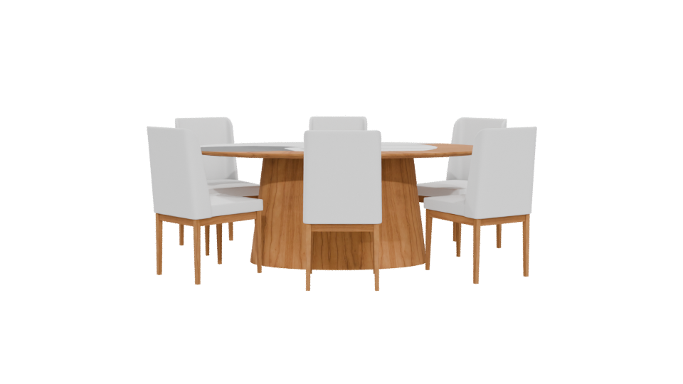 Modern Round Dining Table 3D - Professional 3D Model Render 5