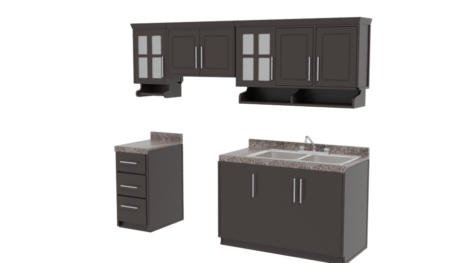 Stylish Modern Kitchen Set 3D - Professional 3D Model Render 12