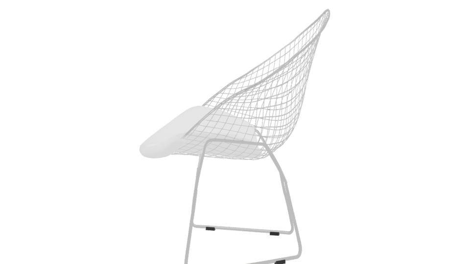 Stylish Modern Wireframe Chair 3D - Professional 3D Model Render 2