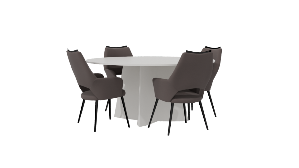 Modern Round Dining Table 3D - Professional 3D Model Render 7