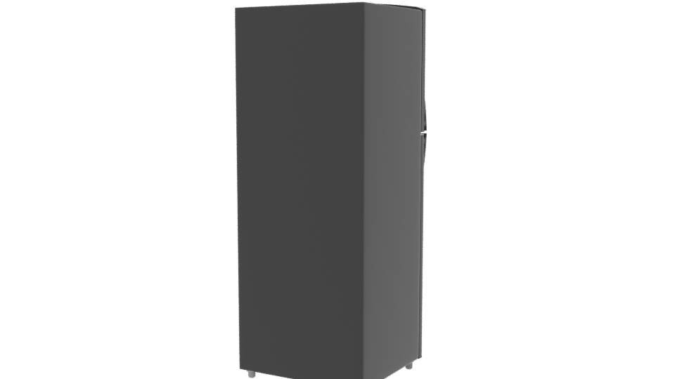 Sleek Black Refrigerator 3D Model - Professional 3D Model Render 6