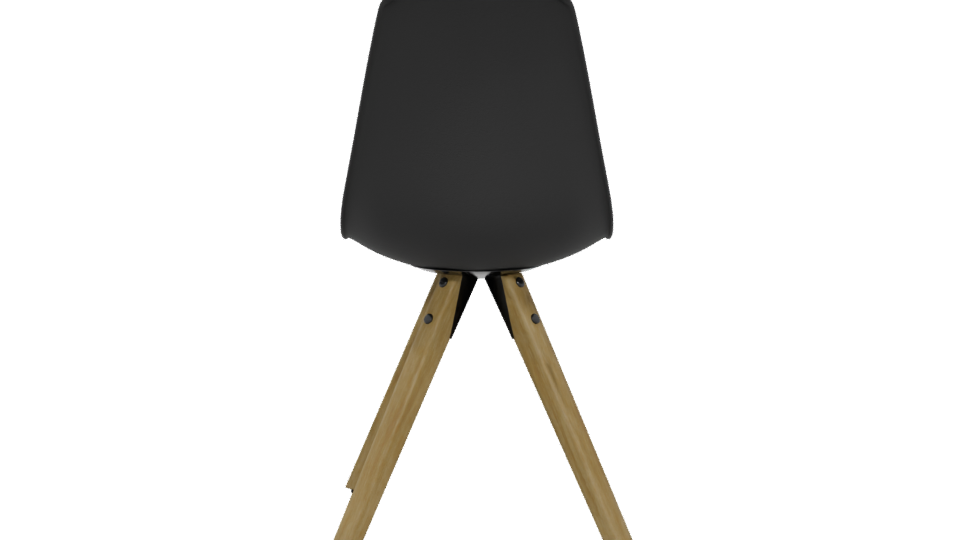 Stylish Modern Black Chair 3D - Professional 3D Model Render 5