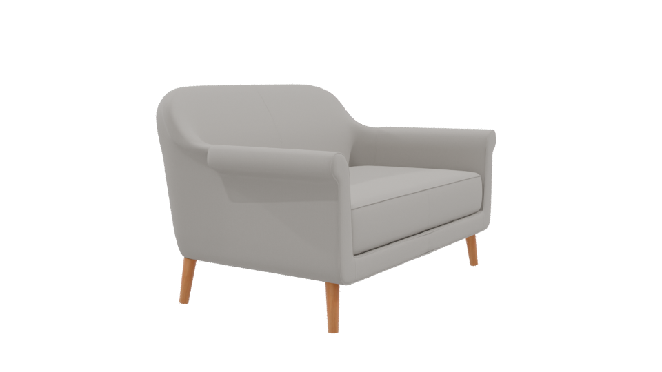 Stylish Modern Two-Seat Sofa - Professional 3D Model Render 9